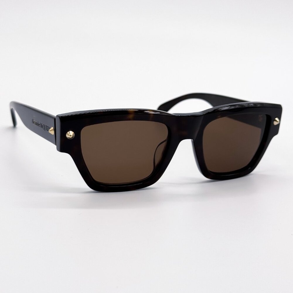 NEW ALEXANDER MCQUEEN AM0409S 002 HAVANA MEN SUNGLASSES ALEXANDER MCQUEEN
